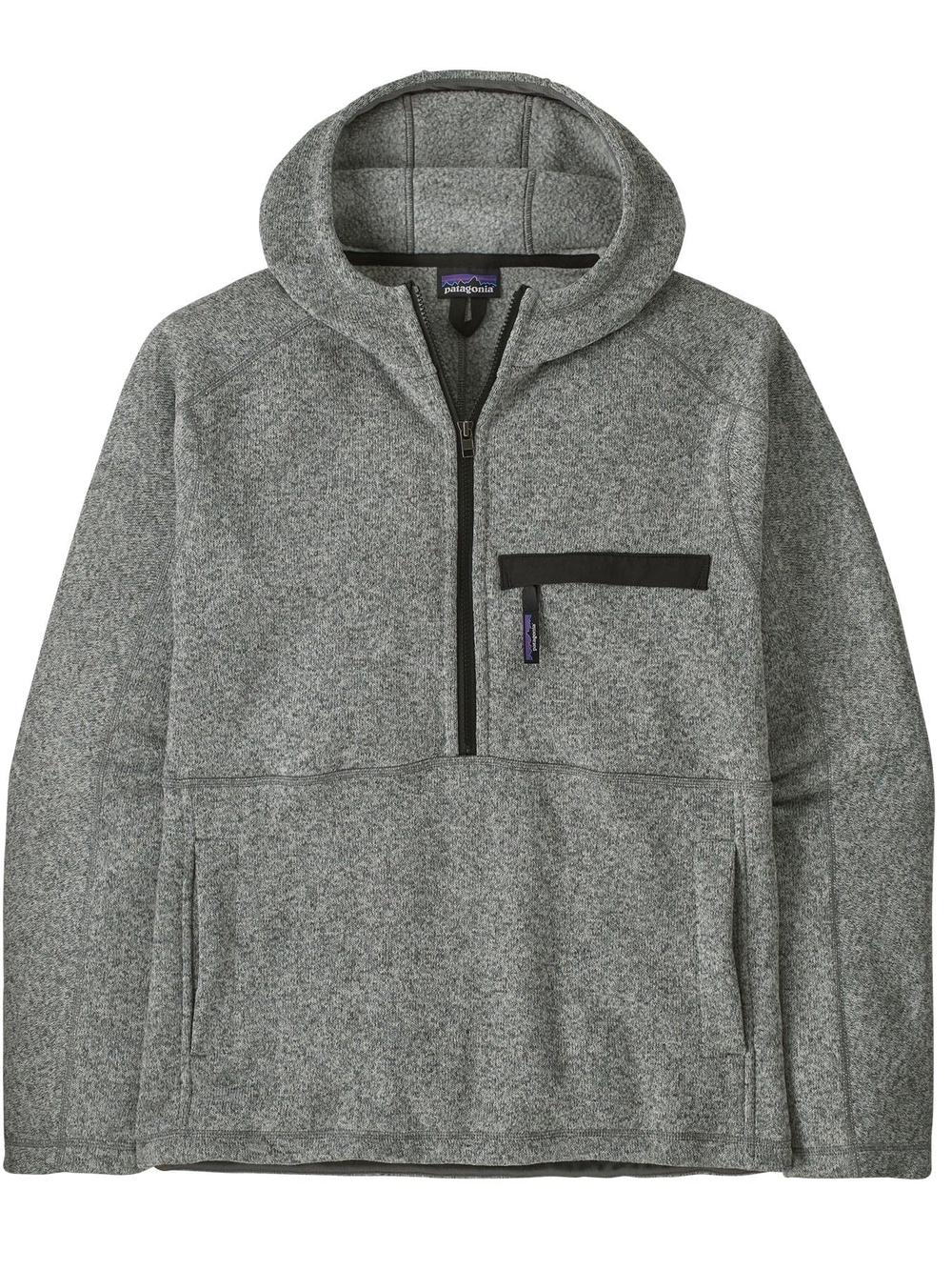 Patagonia Gray Hooded Half-Zip Fleece Pullover